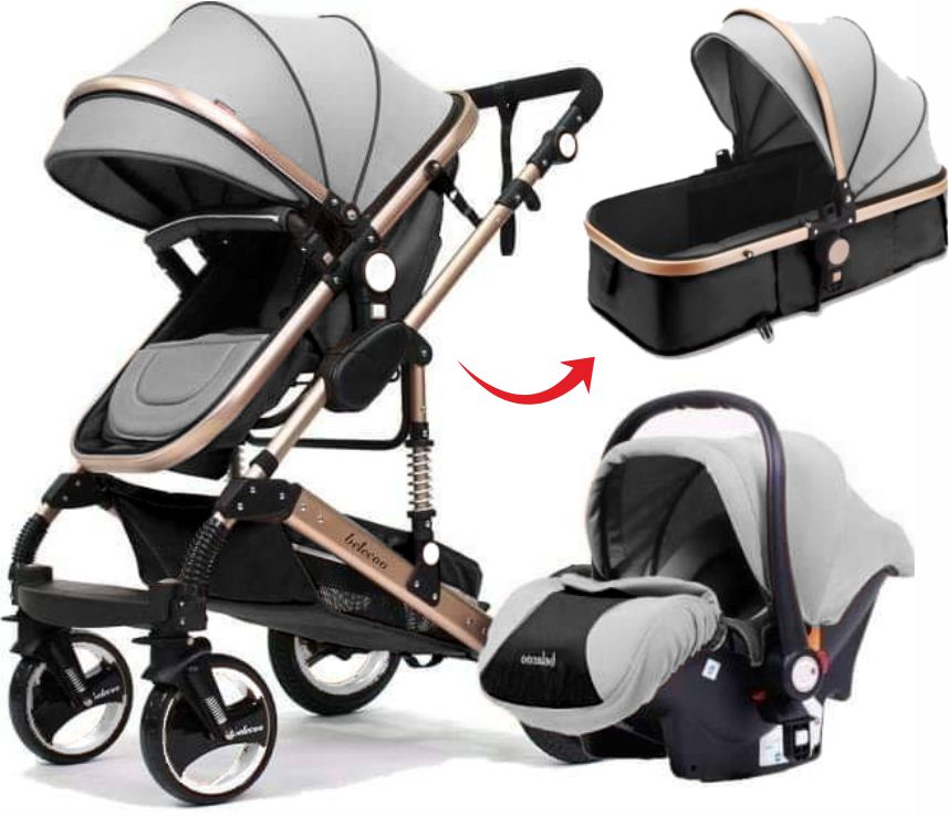 Belecoo Q3 3 in 1 Travel System Grey