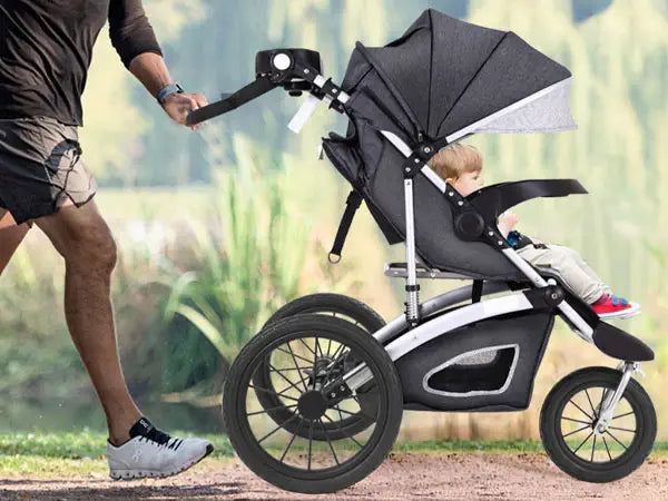 3 wheel online running stroller